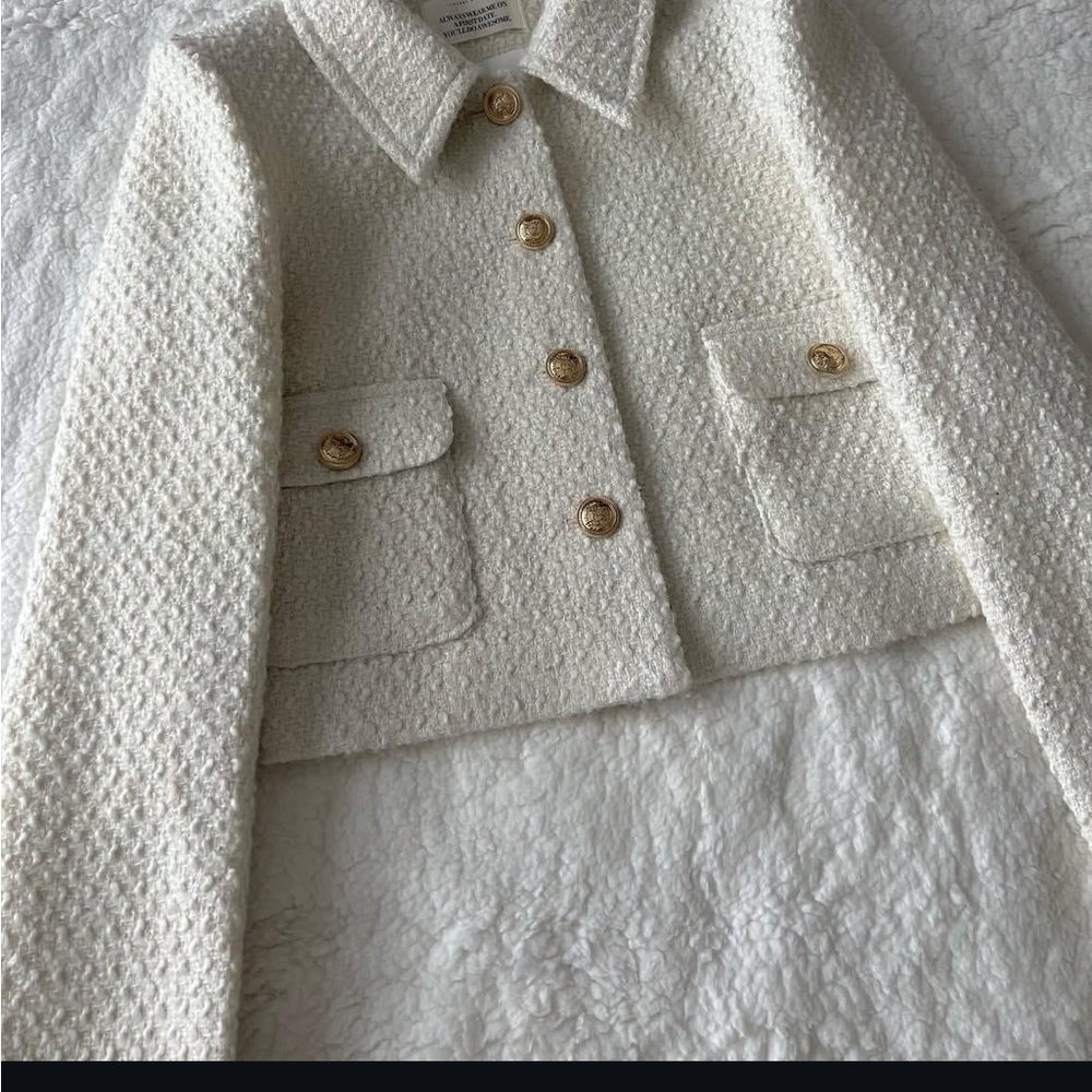 Tiffany Studios Elegant Cream Women's Tweed Set